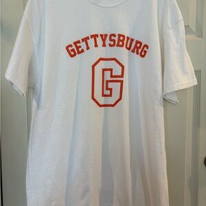 White XL Gettysburg College T-shirt